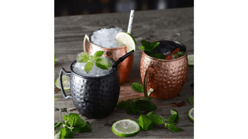 Tasse moscow mule brillantn ,noir et cuivre