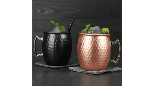 Tasse moscow mule noir et cuivre